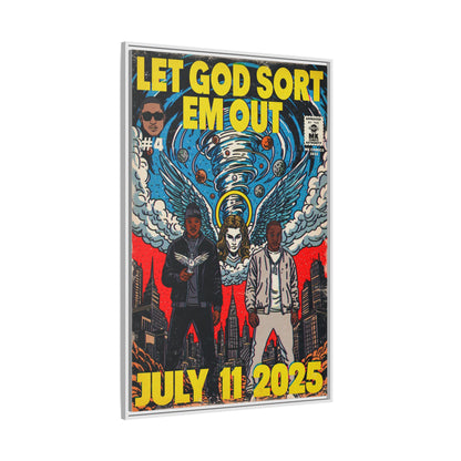 Let God Sort Em Out - Matte Canvas, Framed (Multi-color)