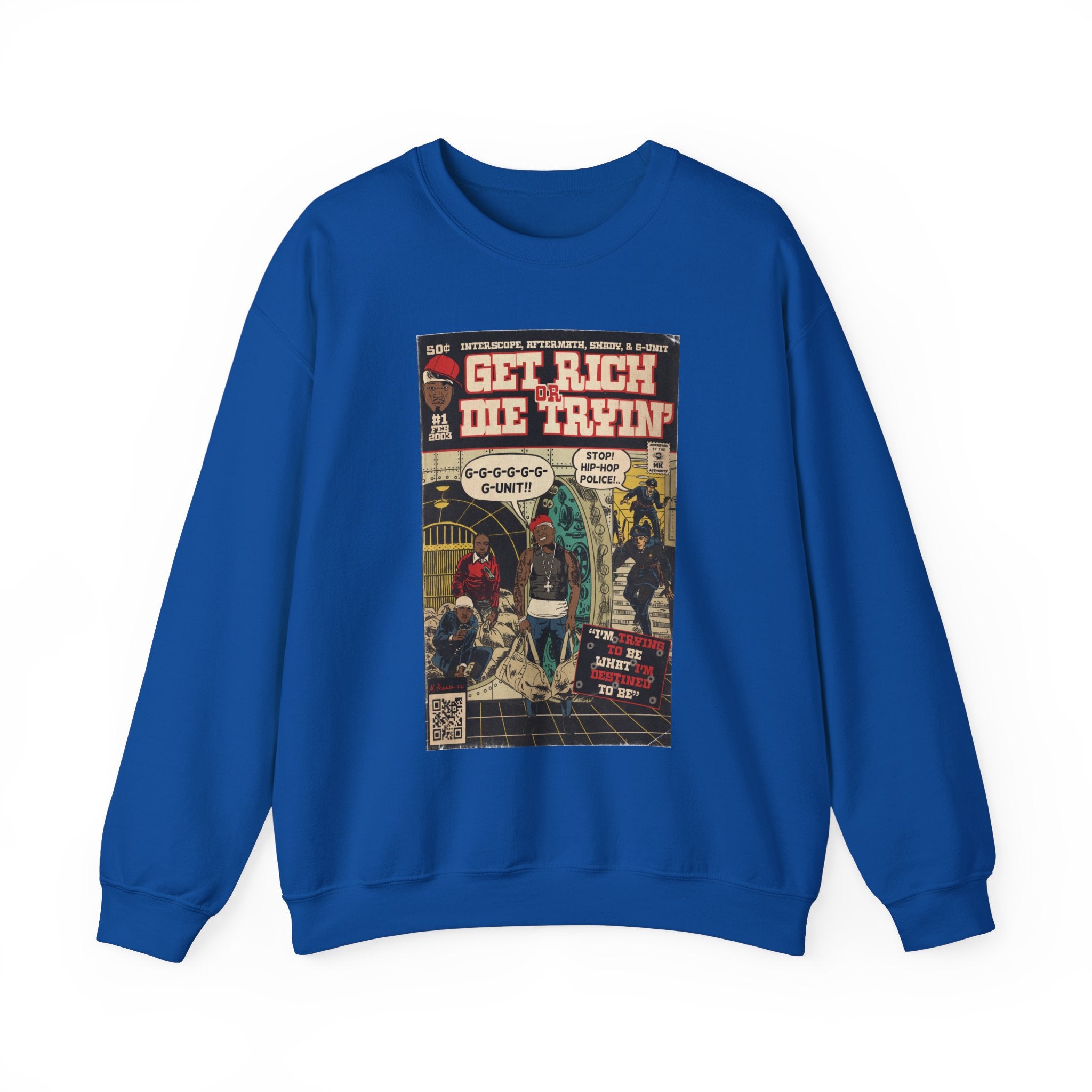 Get Rich Or Die Tryin - Comic Art - Unisex Heavy Blend™ Crewneck Sweatshirt