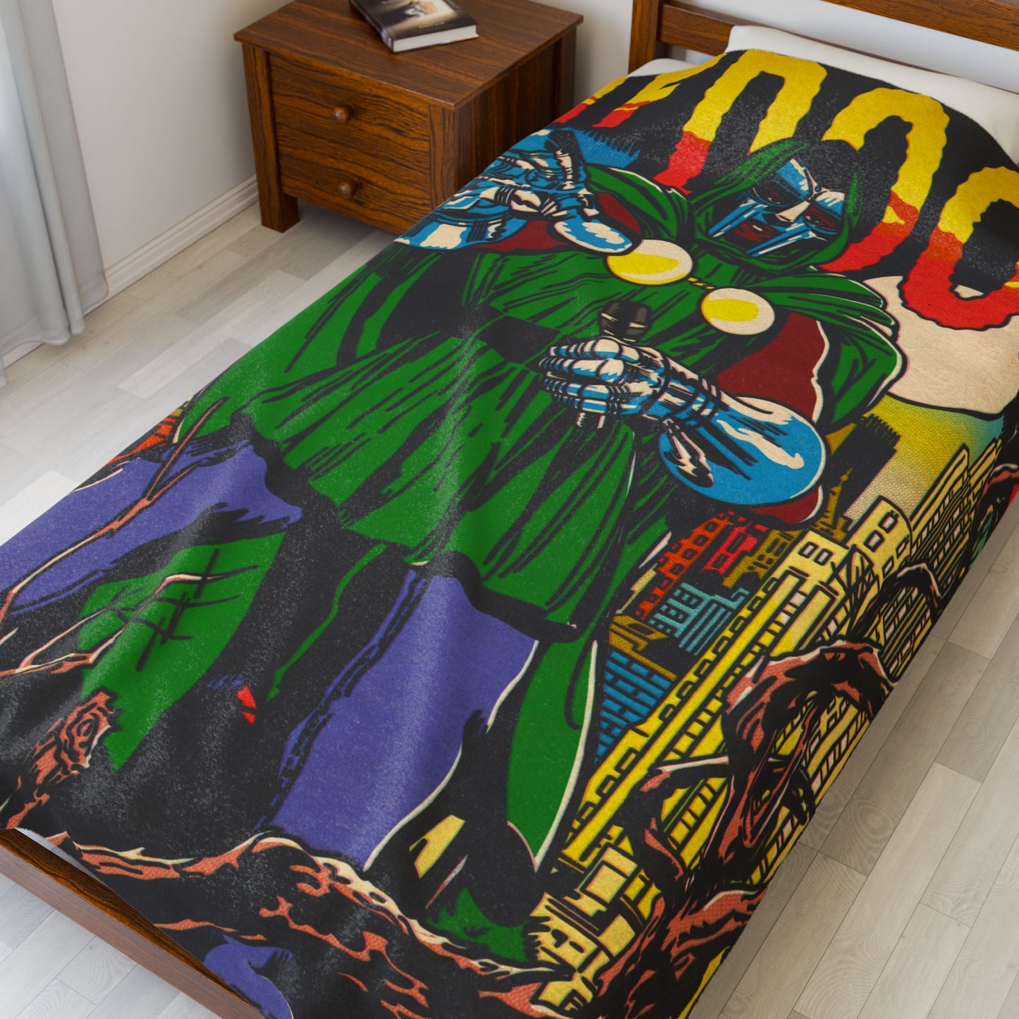 DOOM Comic Book Art - MK Comics Velveteen Plush Blanket