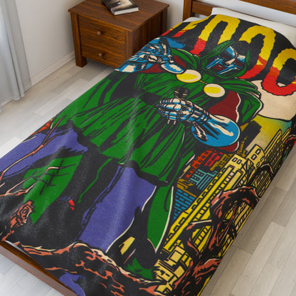 DOOM Comic Book Art - MK Comics Velveteen Plush Blanket
