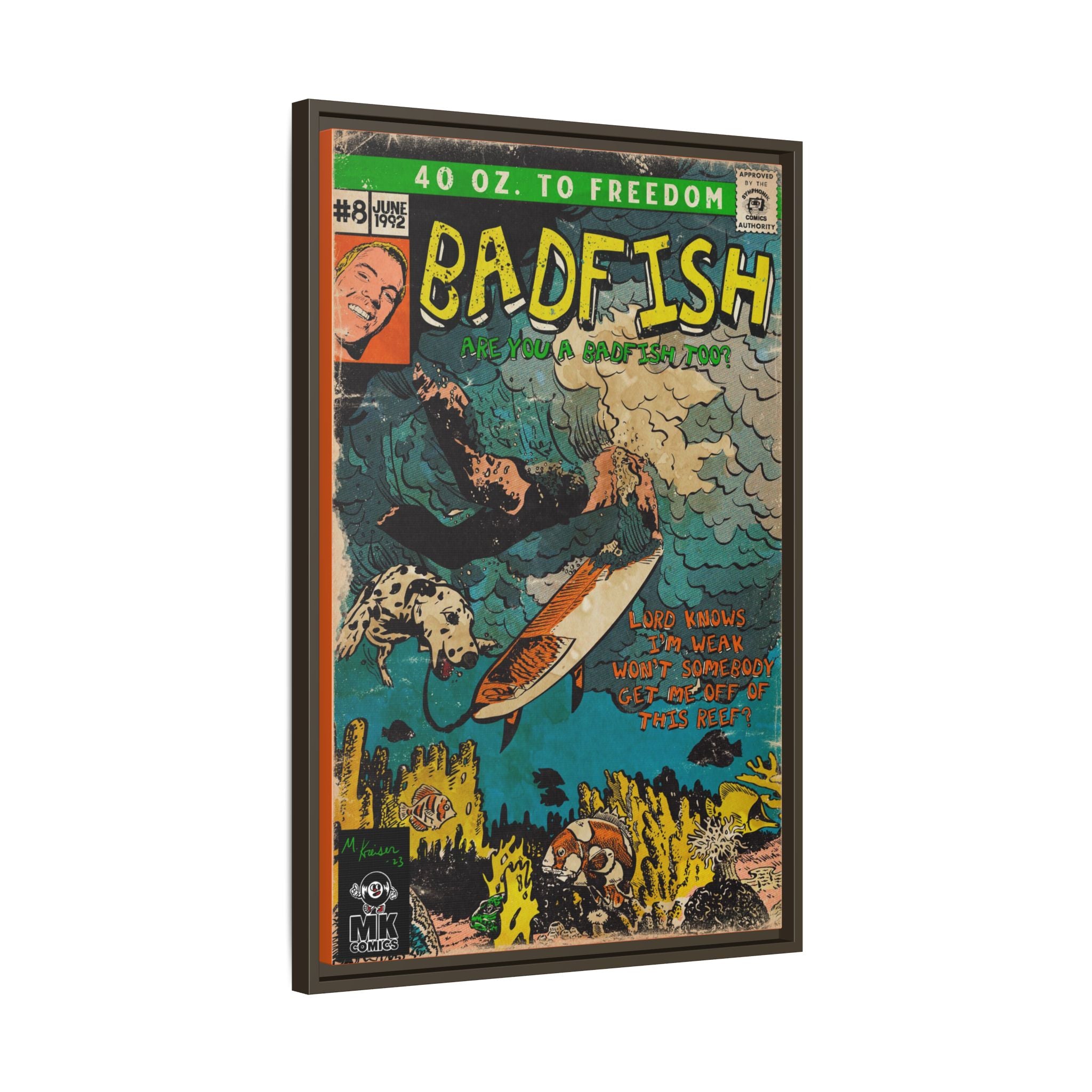 Badfish - Matte Canvas, Framed (Multi-color)
