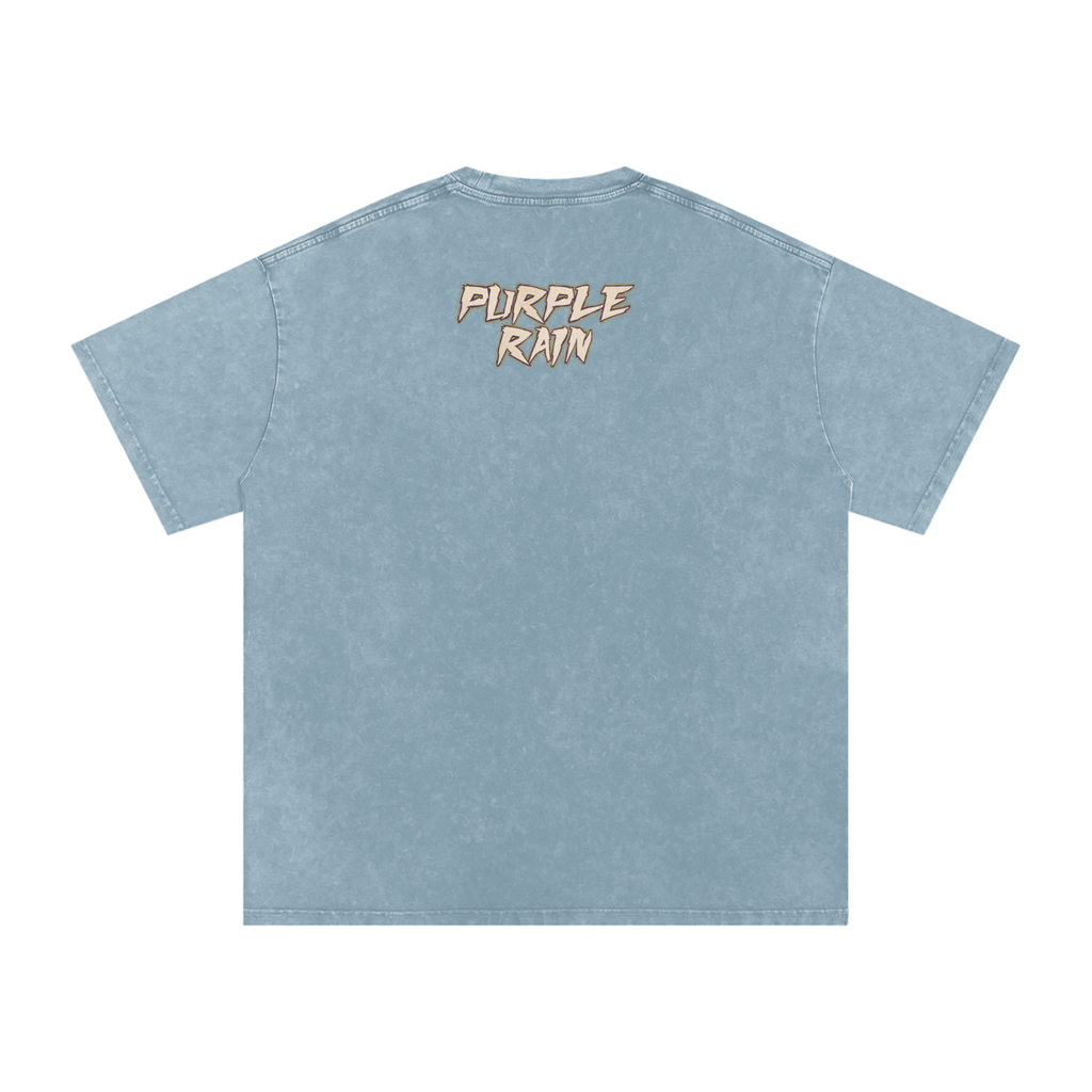 Purple Rain - Snow Washed Oversized Cotton T-Shirt