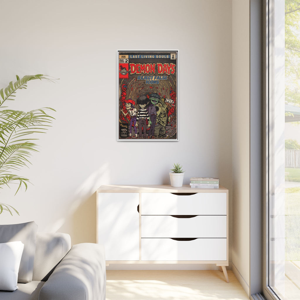 Demon Days - Matte Canvas, Framed (Multi-color)