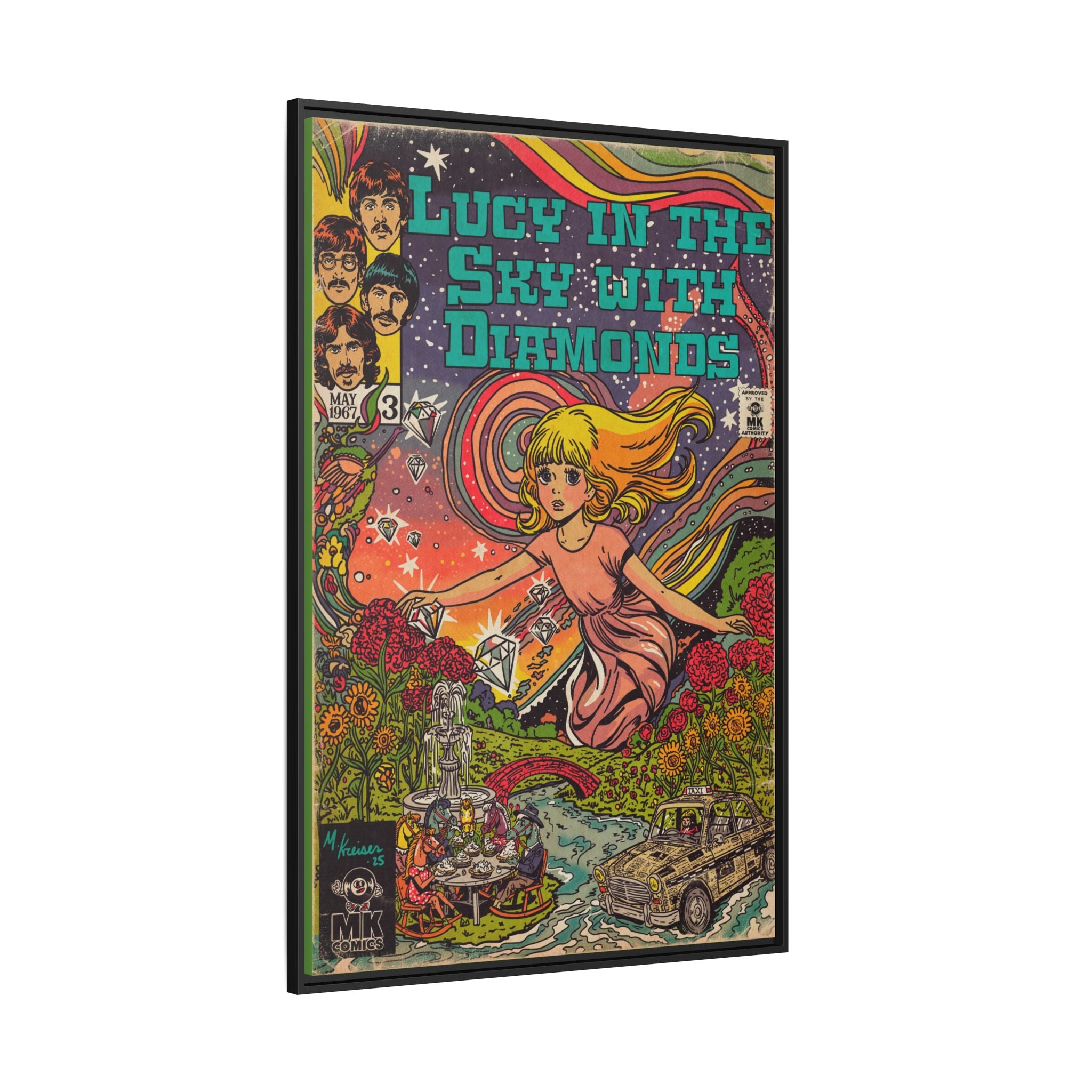 Lucy in the Sky with Diamonds - Matte Canvas, Framed (Multi-color)