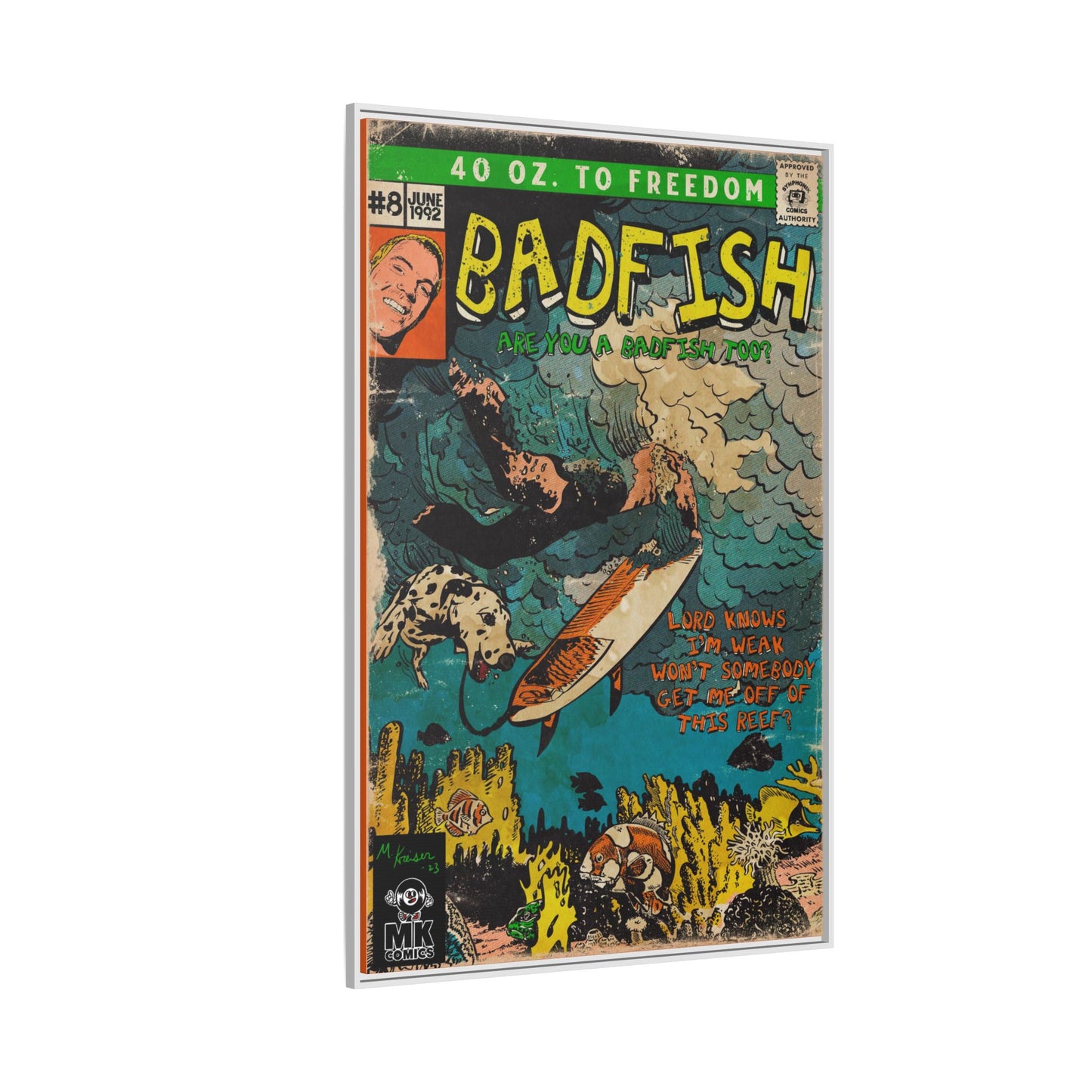 Badfish - Matte Canvas, Framed (Multi-color)