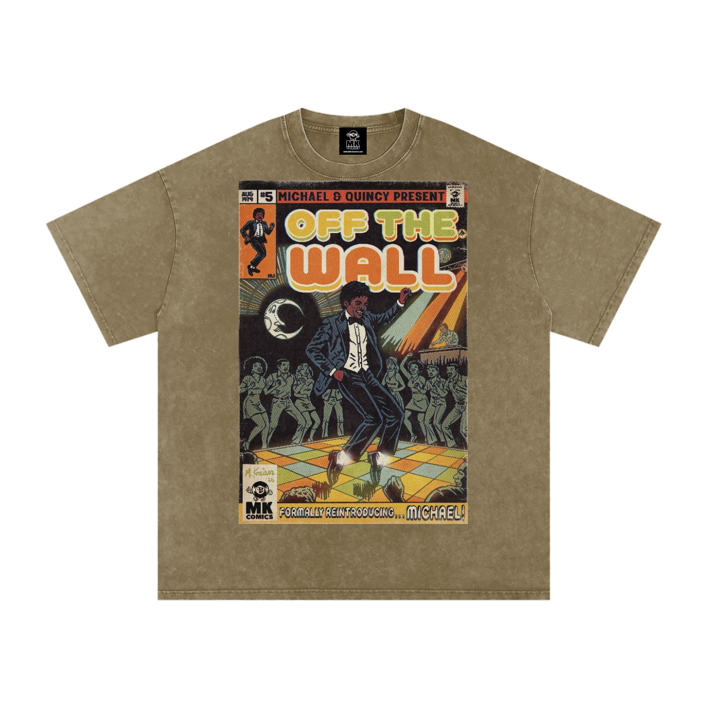 Off the Wall - Snow Washed Oversized Cotton T-Shirt