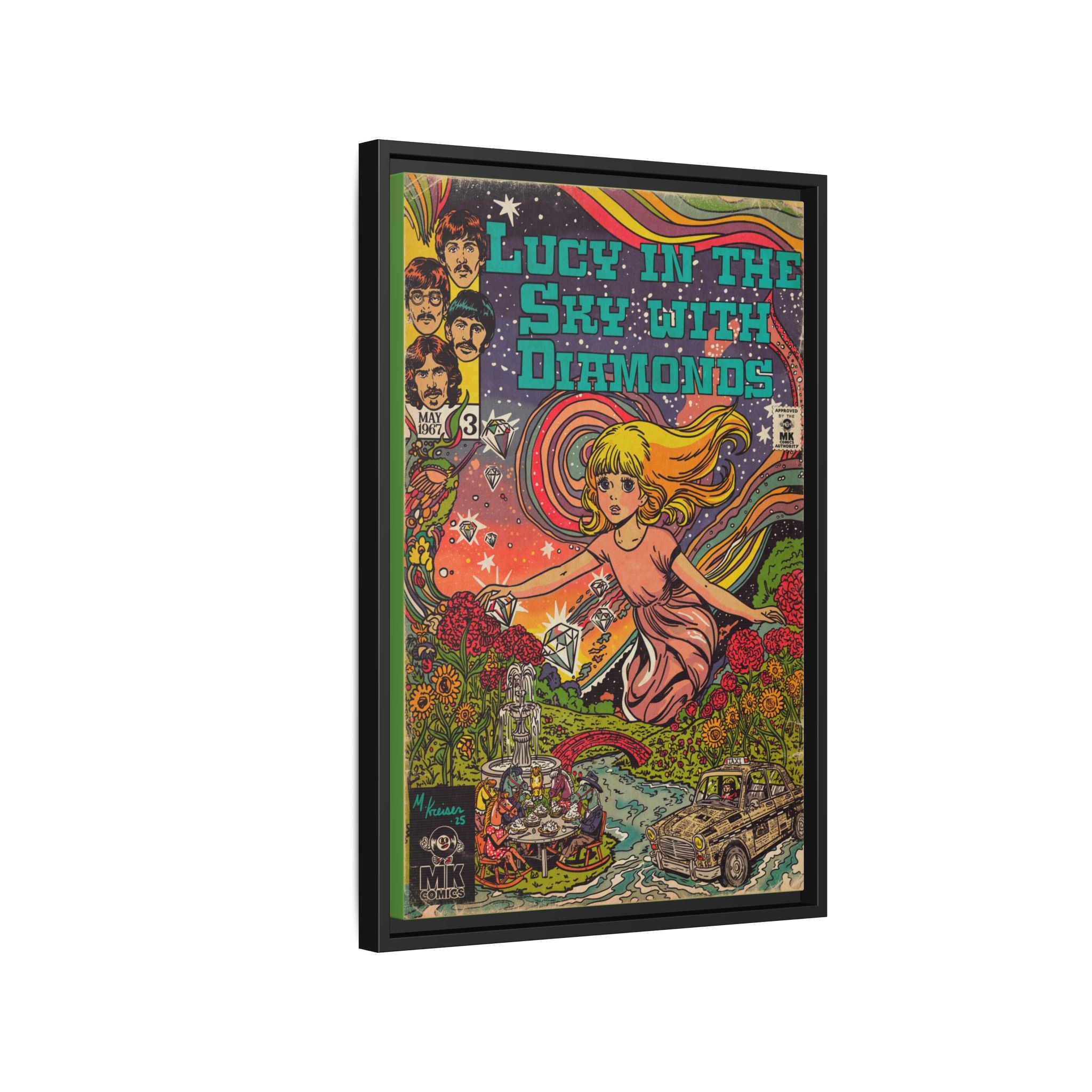 Lucy in the Sky with Diamonds - Matte Canvas, Framed (Multi-color)