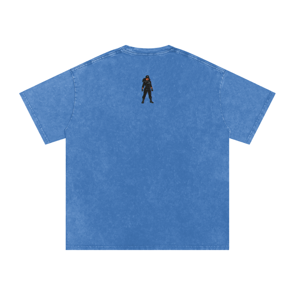 Rhythm Nation - Snow Washed Oversized Cotton T-Shirt