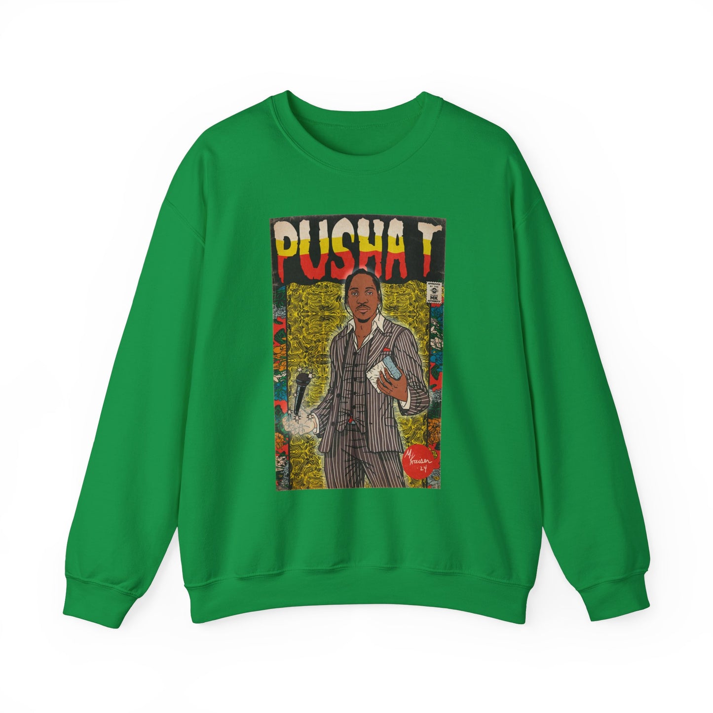 Pusha T - Comic Book Art - Unisex Heavy Blend™ Crewneck Sweatshirt