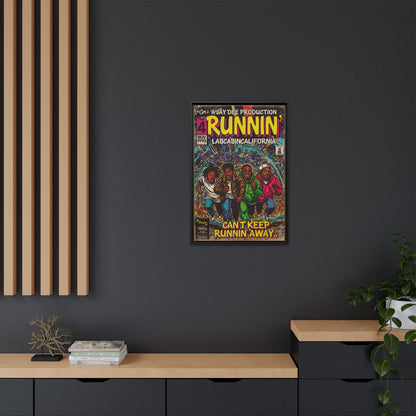 Runnin' - Matte Canvas, Framed (Multi-color)