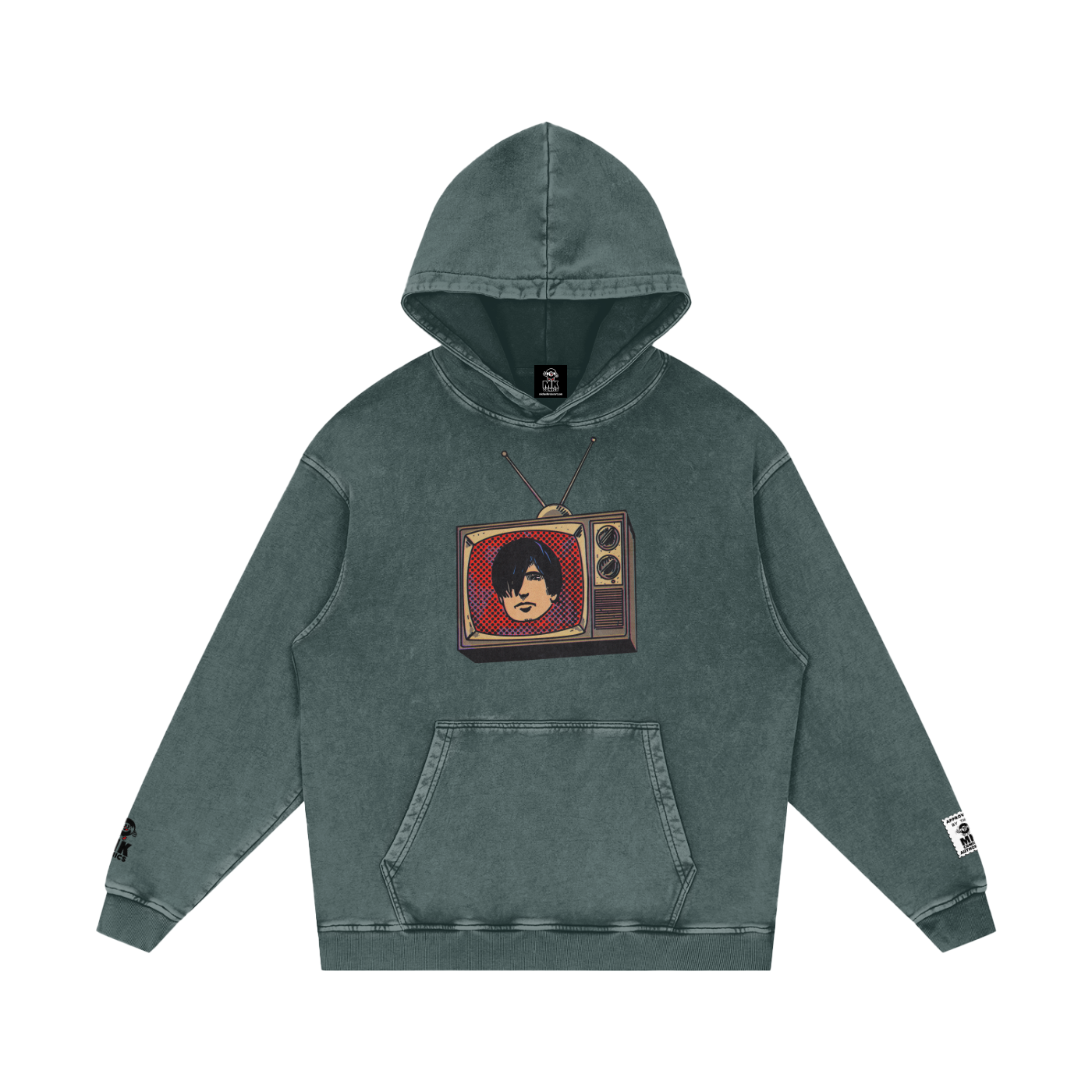 Only - Snow Washed Loose Cotton Hoodie