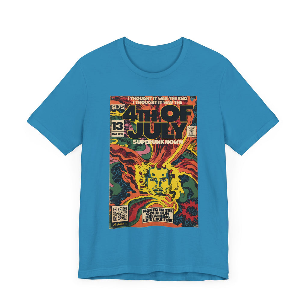 4th Of July - Grunge Comic Art - Unisex Jersey Short Sleeve Tee