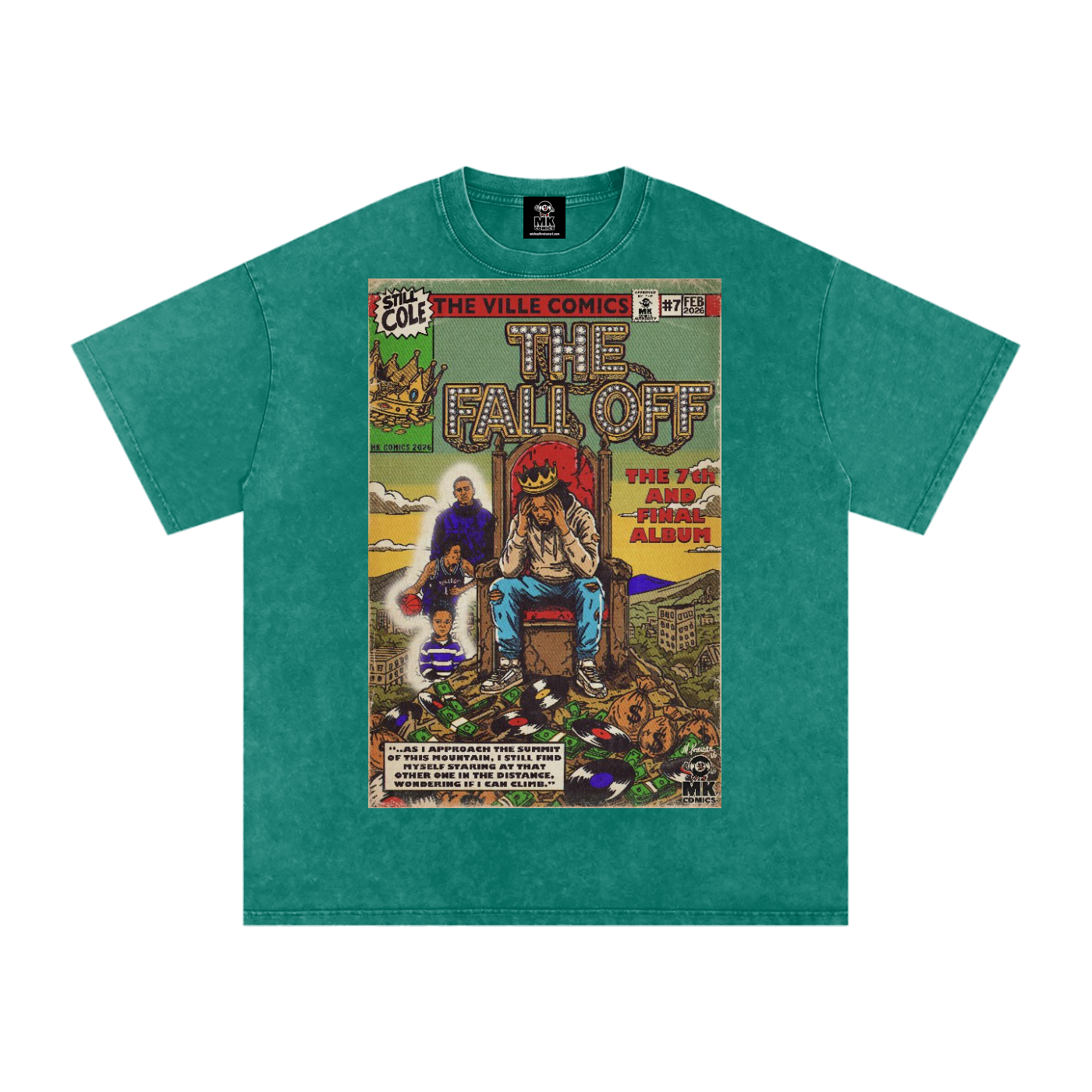 The Fall Off - Snow Washed Oversized Cotton T-Shirt