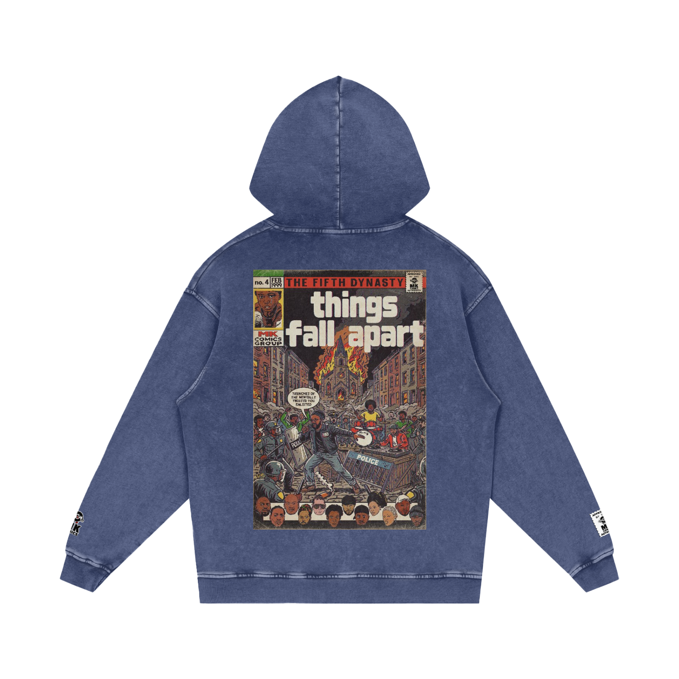 Things Fall Apart - Snow Washed Loose Cotton Hoodie
