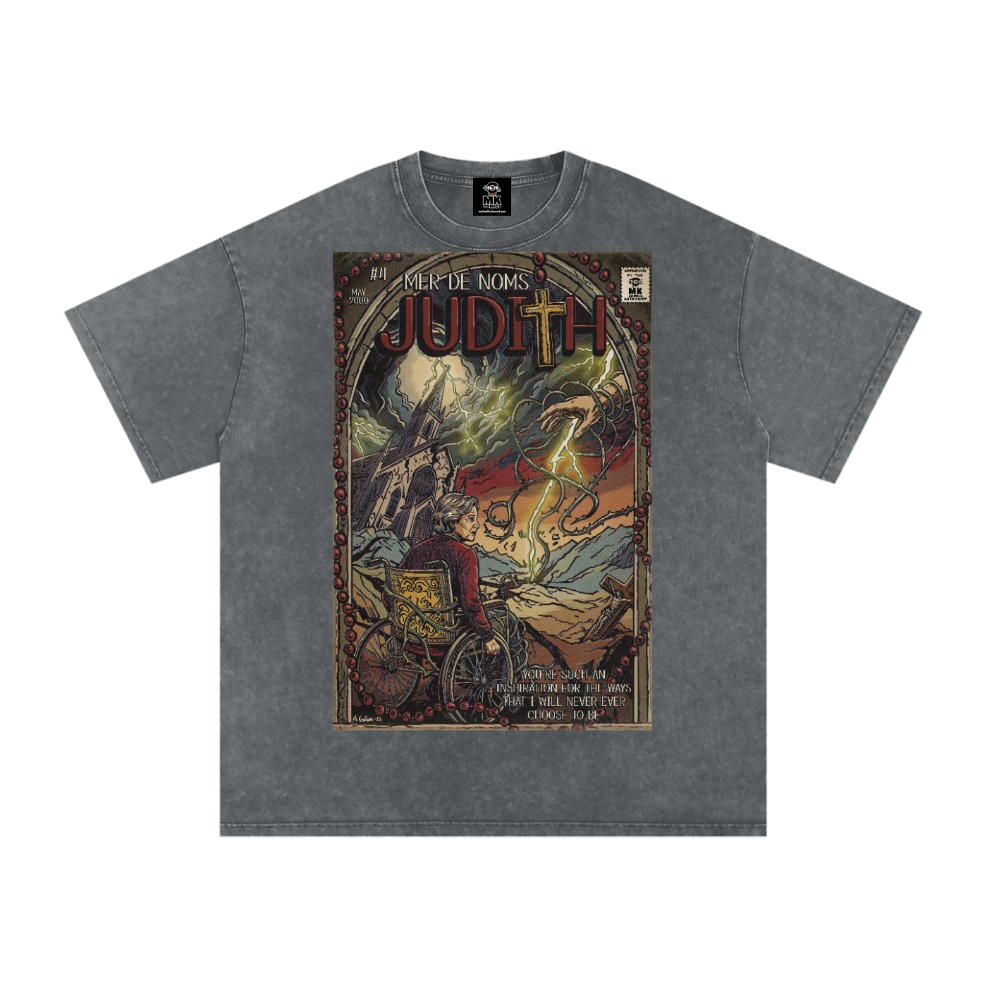 Judith - Snow Washed Oversized Cotton T-Shirt