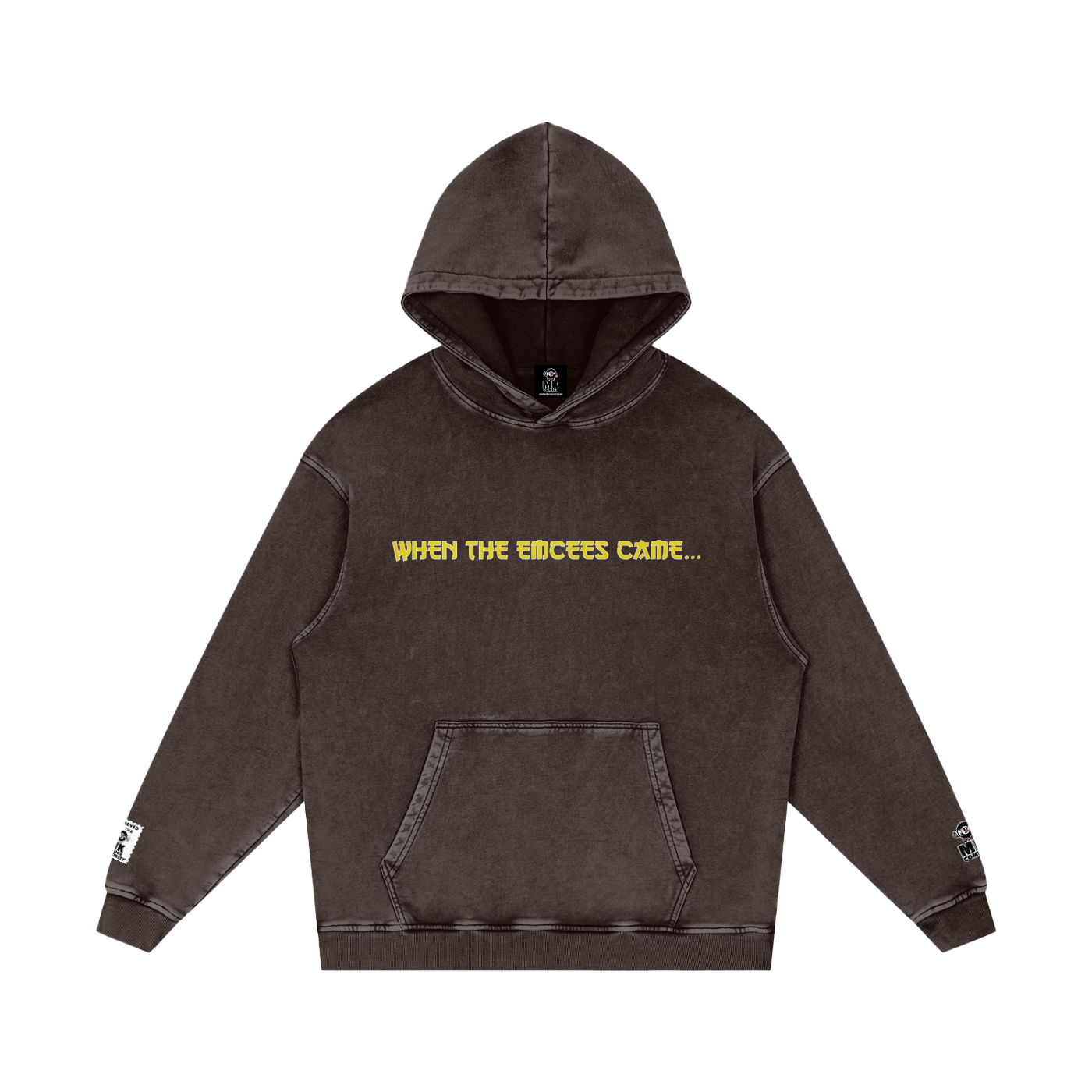 Liquid Swords - Snow Washed Loose Cotton Hoodie