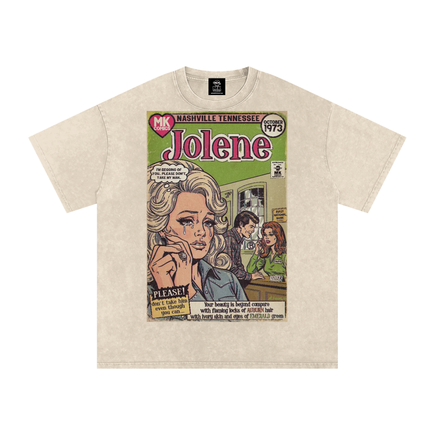 Jolene - Snow Washed Oversized Cotton T-Shirt