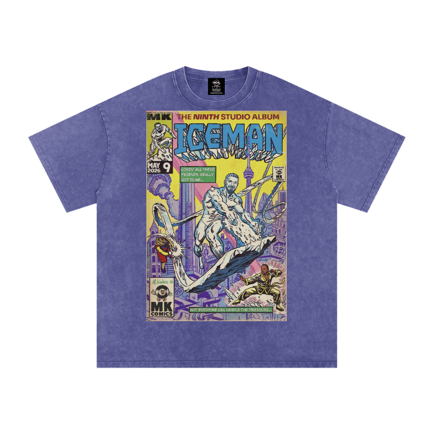 Iceman - Snow Washed Oversized Cotton T-Shirt