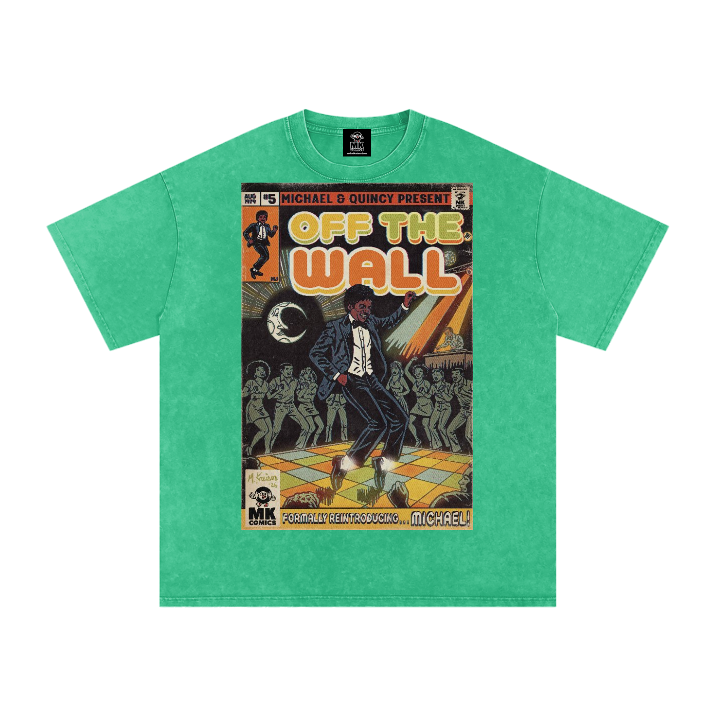 Off the Wall - Snow Washed Oversized Cotton T-Shirt