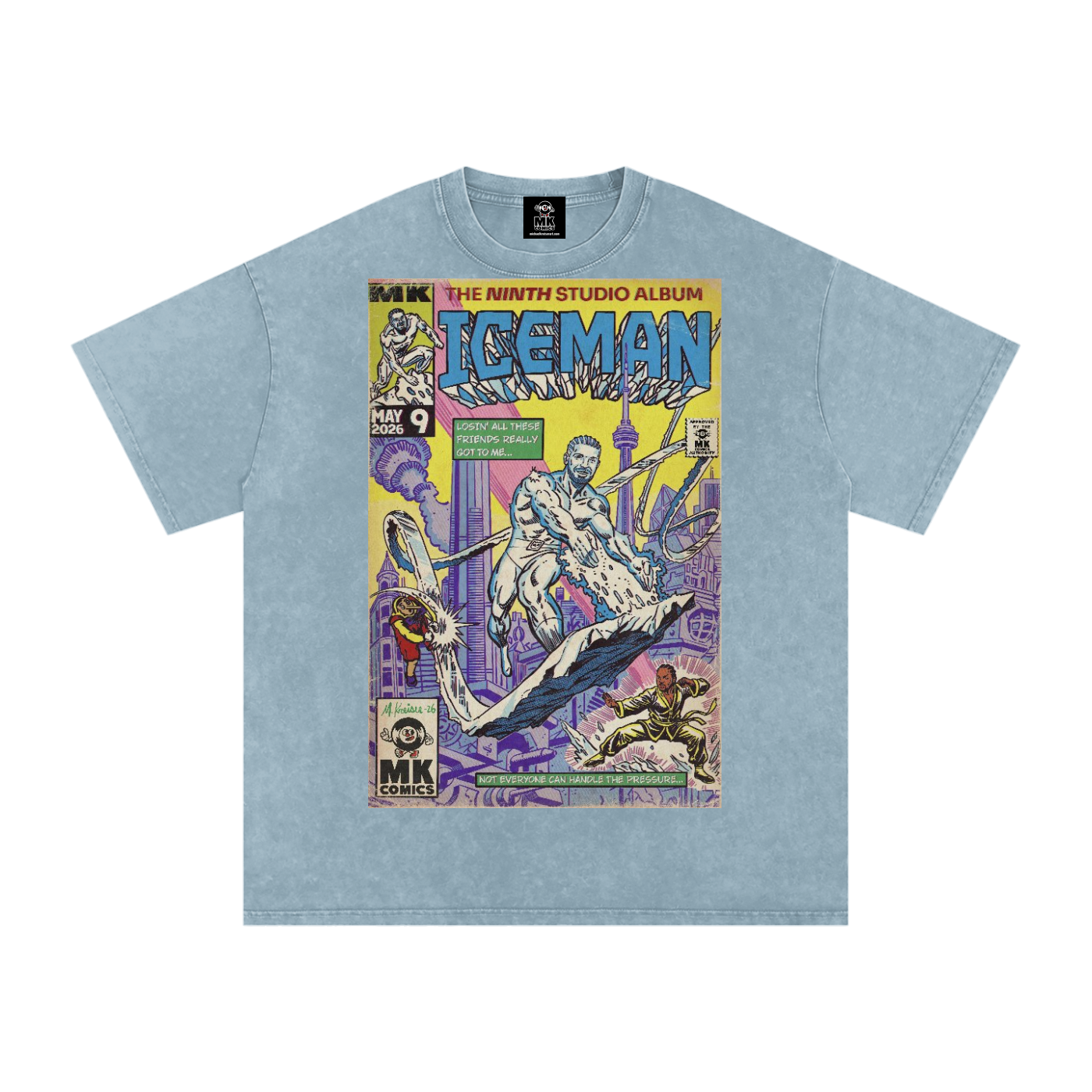 Iceman - Snow Washed Oversized Cotton T-Shirt