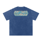Don't Sweat the Technique - Snow Washed Oversized Cotton T-Shirt