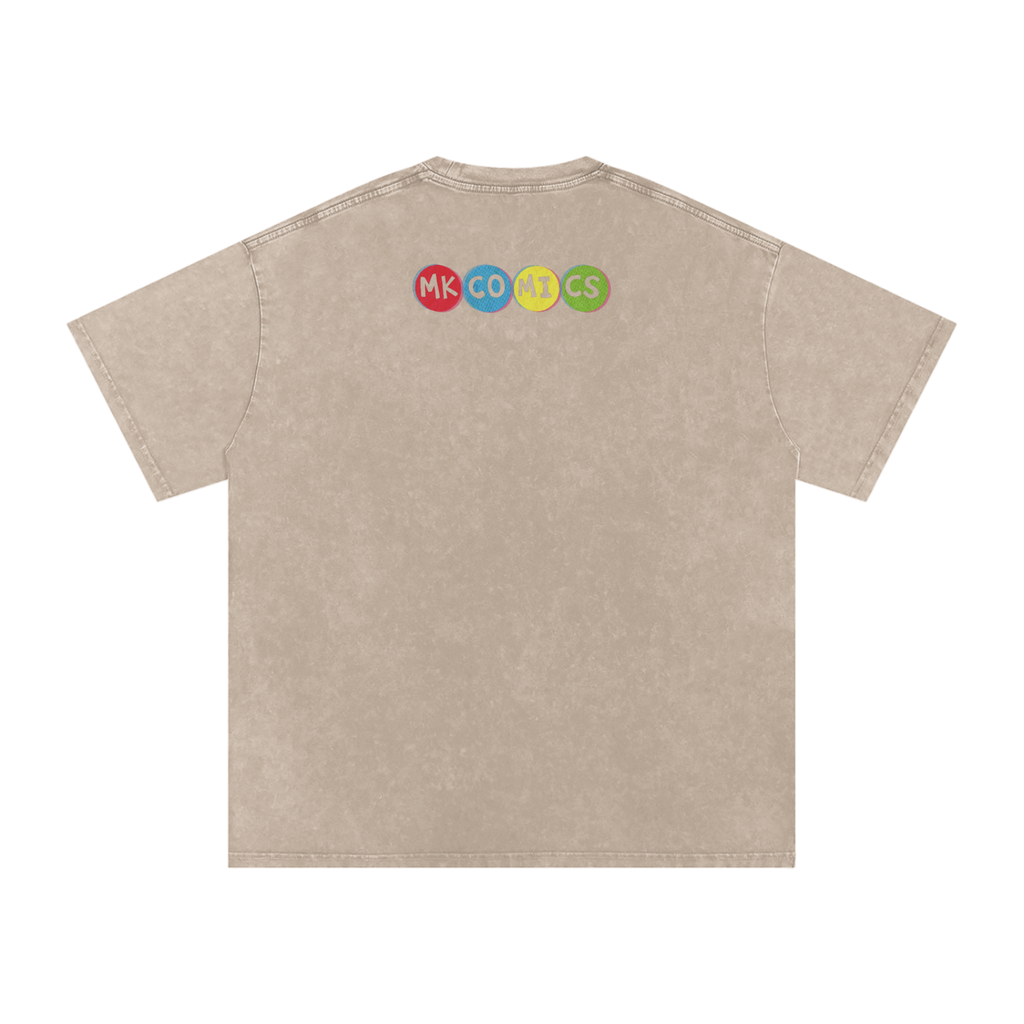 Twisted - Snow Washed Oversized Cotton T-Shirt