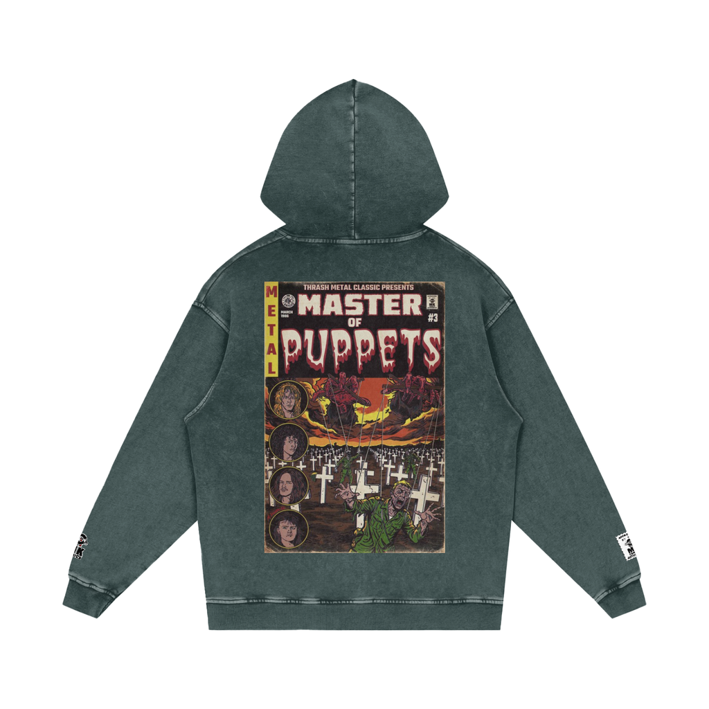Master of Puppets - Snow Washed Loose Cotton Hoodie