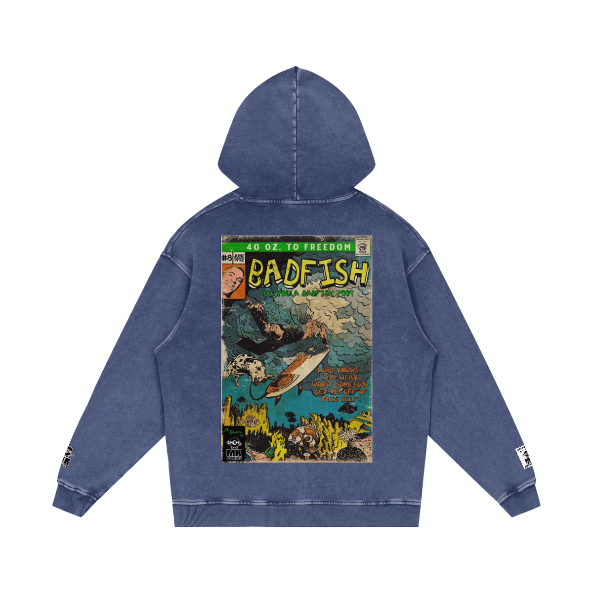 Badfish - Snow Washed Loose Cotton Hoodie