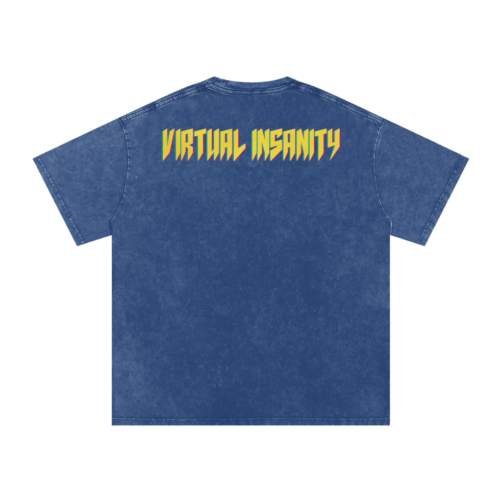 Virtual Insanity - Snow Washed Oversized Cotton T-Shirt
