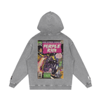 Purple Rain - Snow Washed Loose Cotton Hoodie