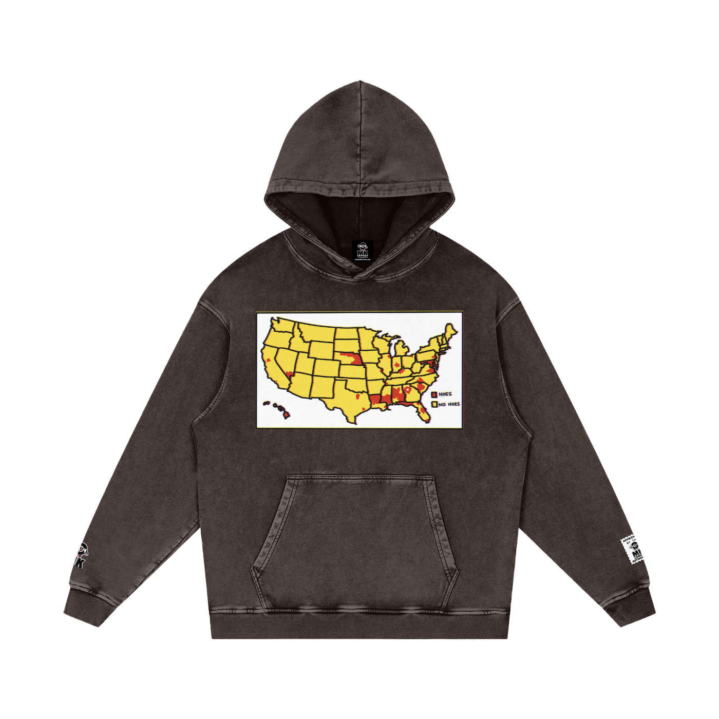 Word of Mouf - Snow Washed Loose Cotton Hoodie