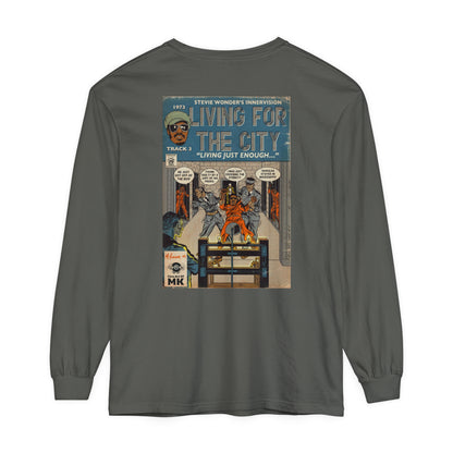 Stevie Wonder - Living For The City - Unisex Comfort Colors Long Sleeve T-Shirt