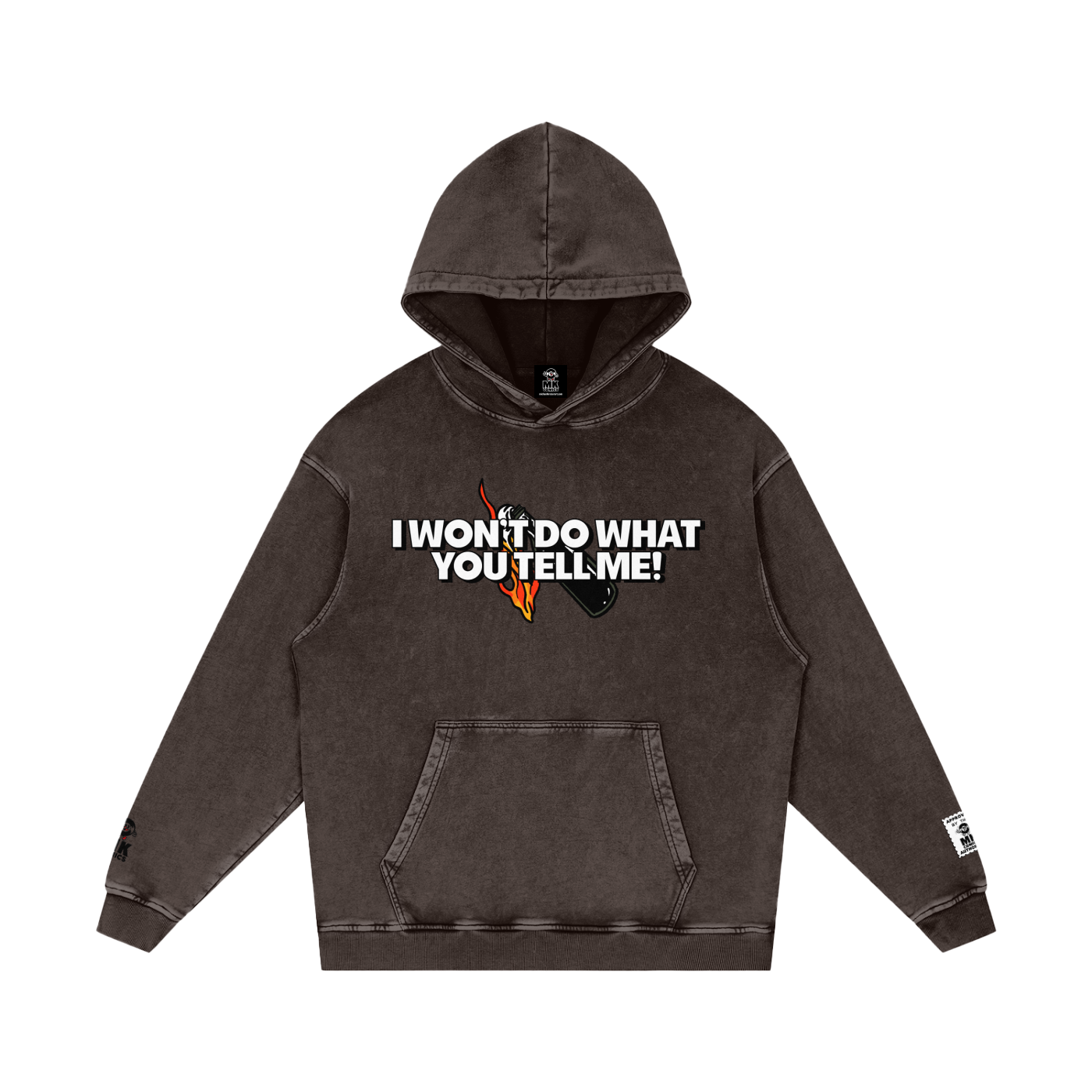Killing in the Name - Snow Washed Loose Cotton Hoodie
