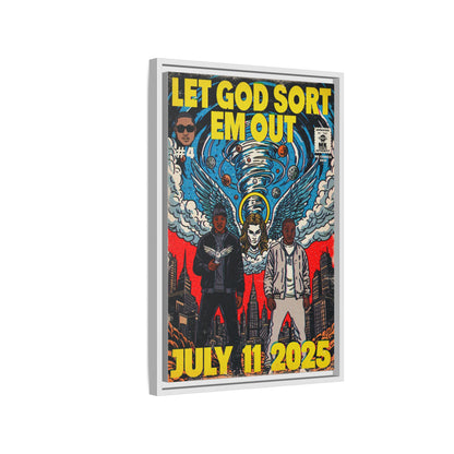 Let God Sort Em Out - Matte Canvas, Framed (Multi-color)