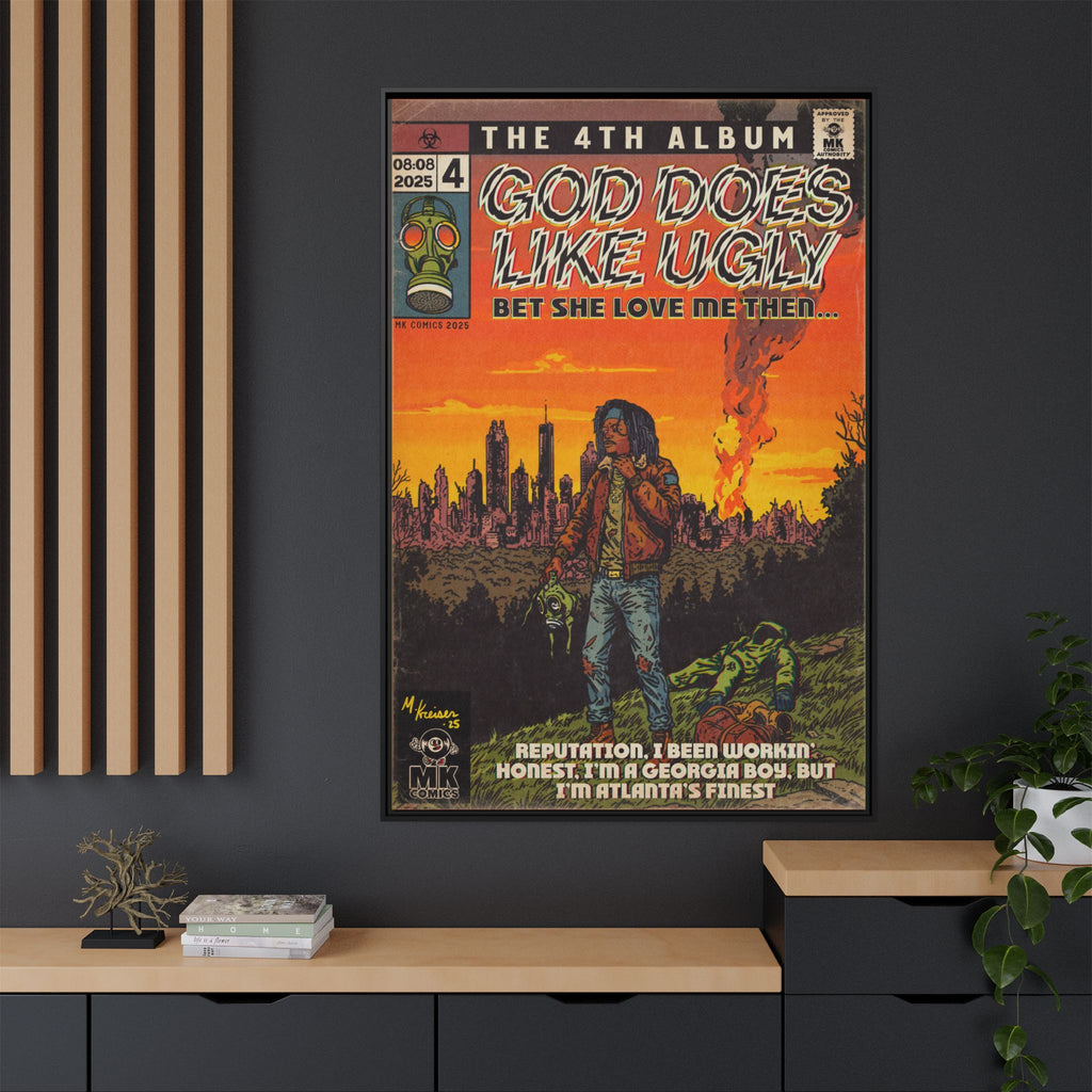 God Does Like Ugly - Matte Canvas, Framed (Multi-color)