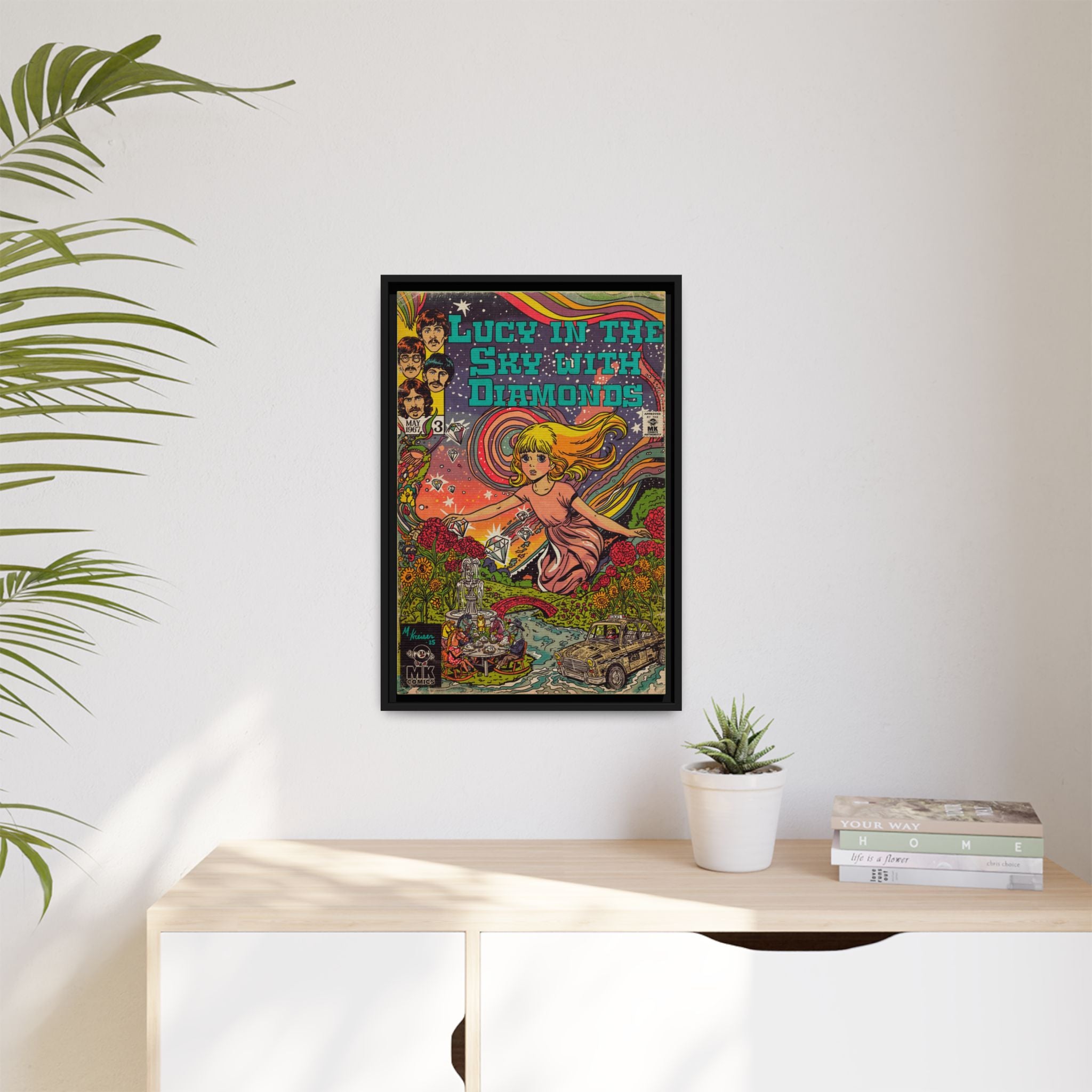Lucy in the Sky with Diamonds - Matte Canvas, Framed (Multi-color)