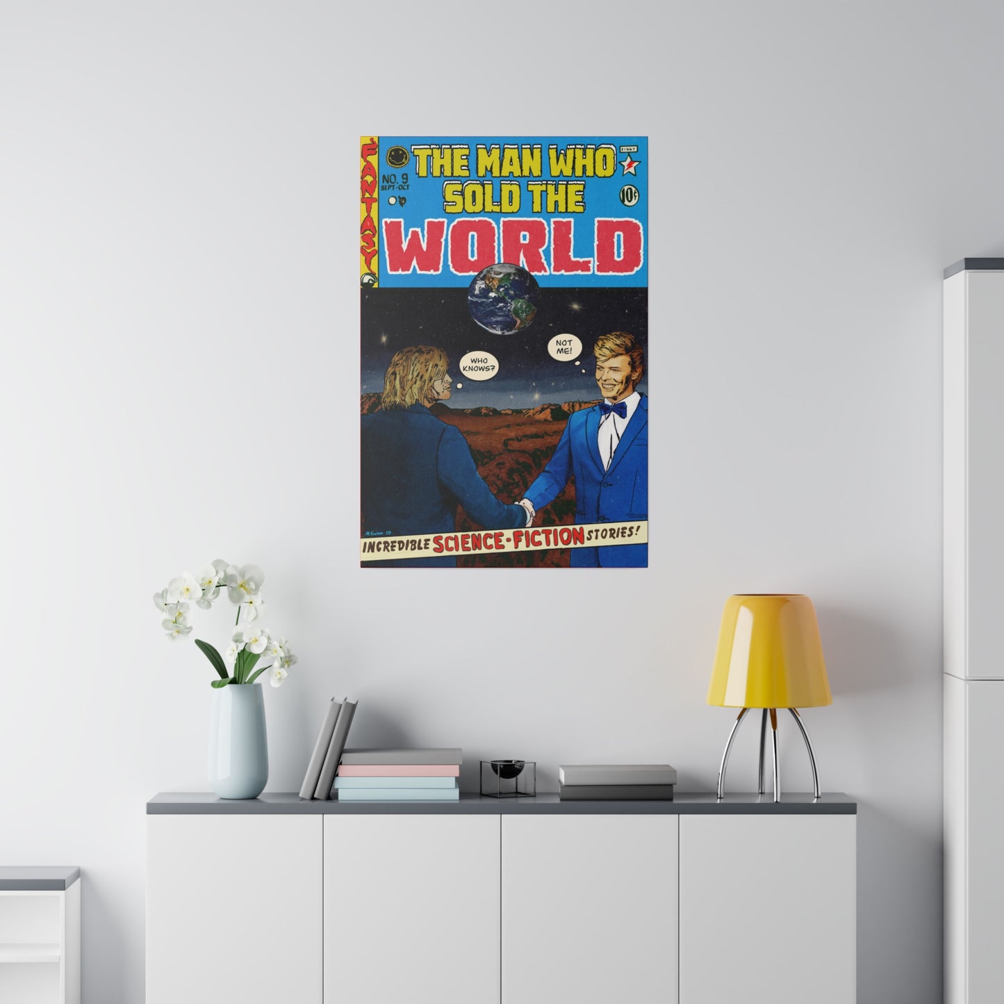 Bowie & Cobain - The Man Who Sold the World - Matte Canvas, Stretched