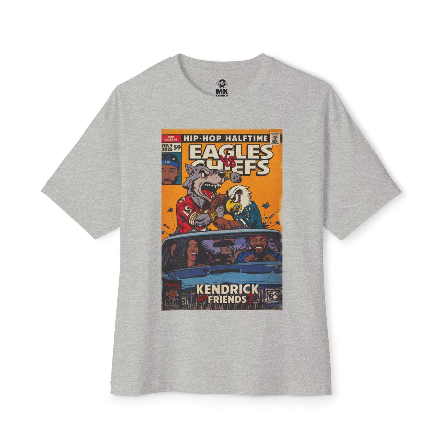Kendrick & SZA - 2025 Halftime - Eagles vs Chiefs - Unisex Oversized Boxy Tee