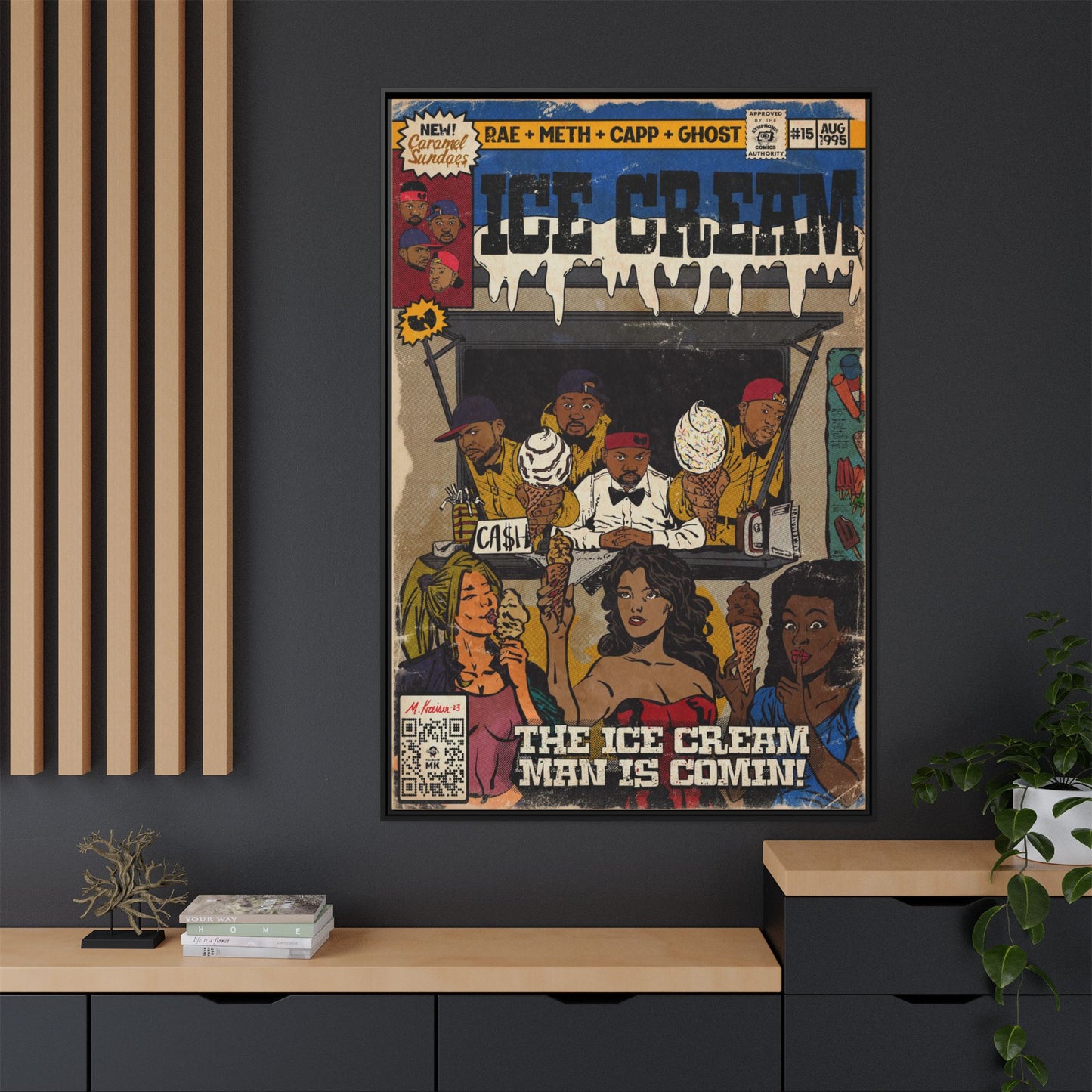 Raekwon- Ice Cream - Gallery Canvas Wraps, Vertical Frame