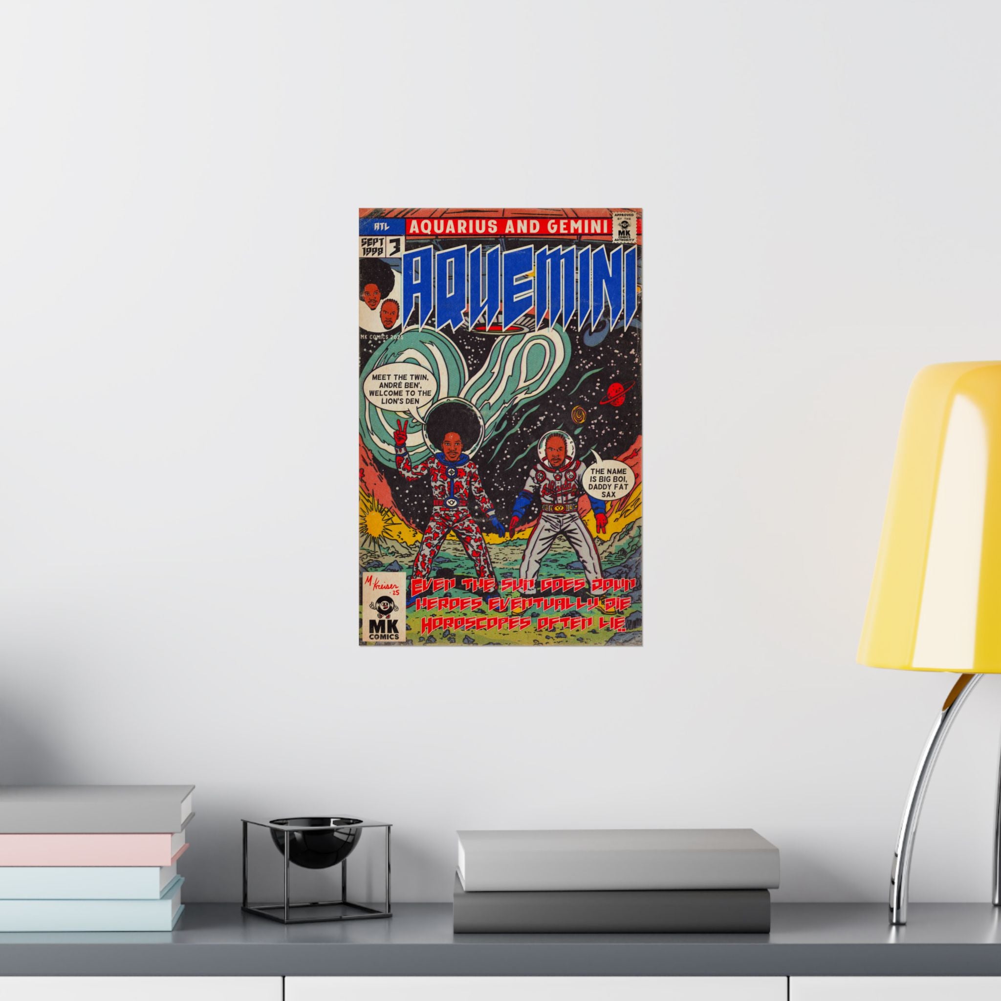 Aquemini - Comic Book Art - Matte Vertical Posters