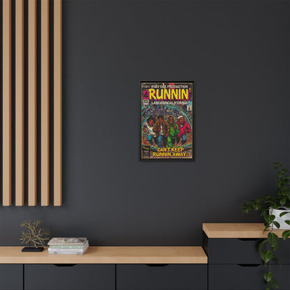 Runnin' - Matte Canvas, Framed (Multi-color)