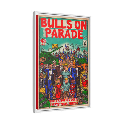 Bulls Parade -Matte Canvas, Framed (Multi-color)