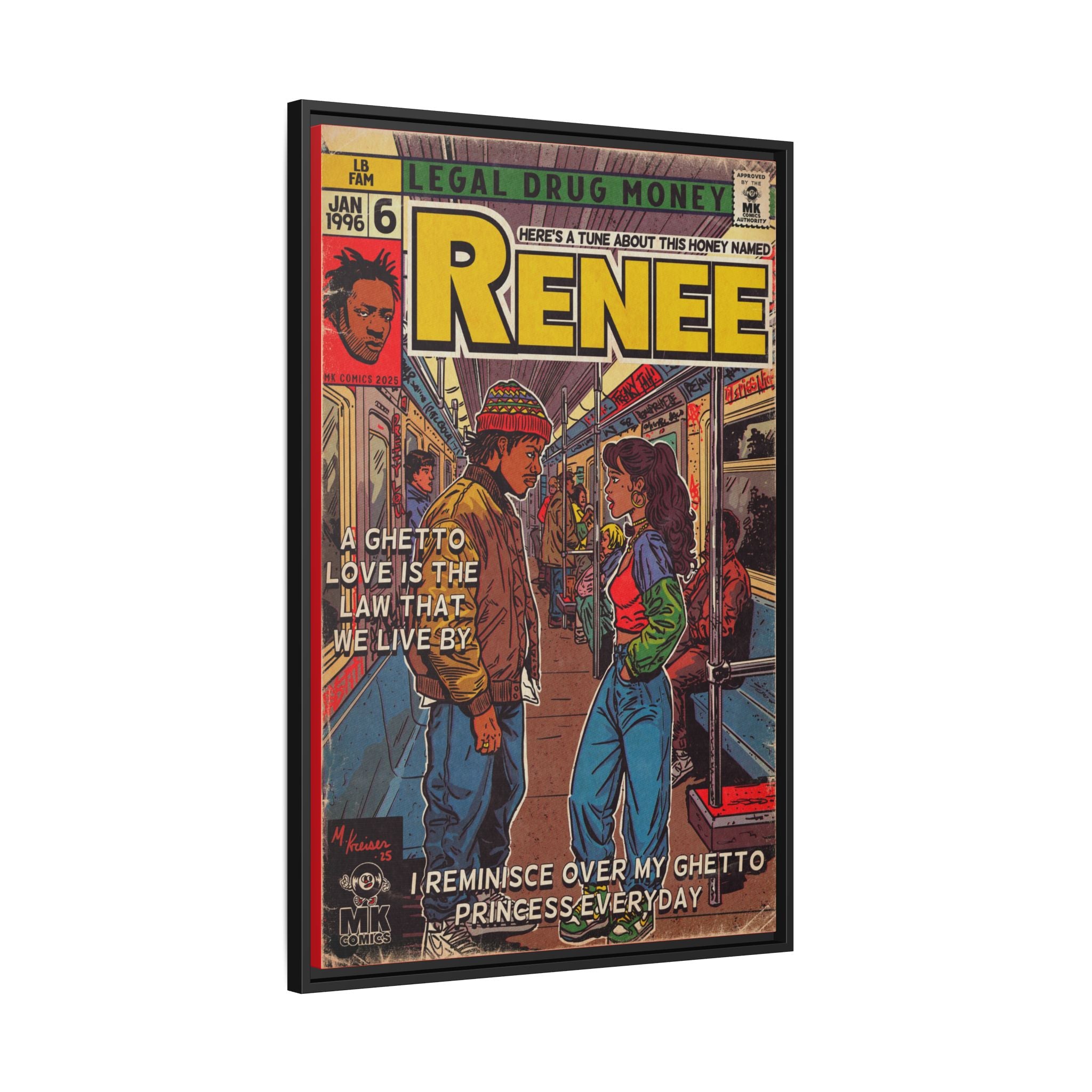 Renee - Matte Canvas, Framed (Multi-color)