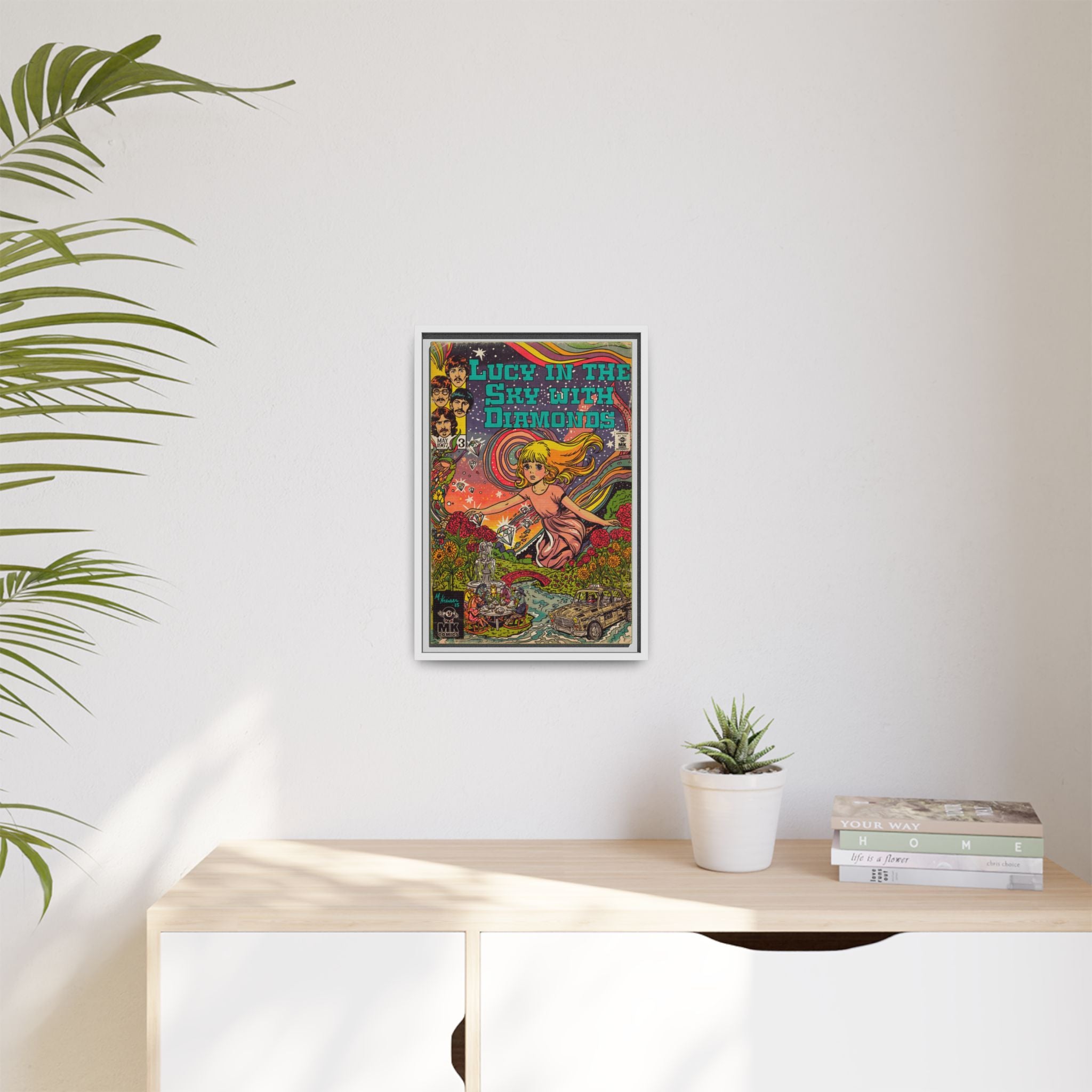 Lucy in the Sky with Diamonds - Matte Canvas, Framed (Multi-color)