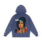 Love is a Losing Game - Snow Washed Loose Cotton Hoodie