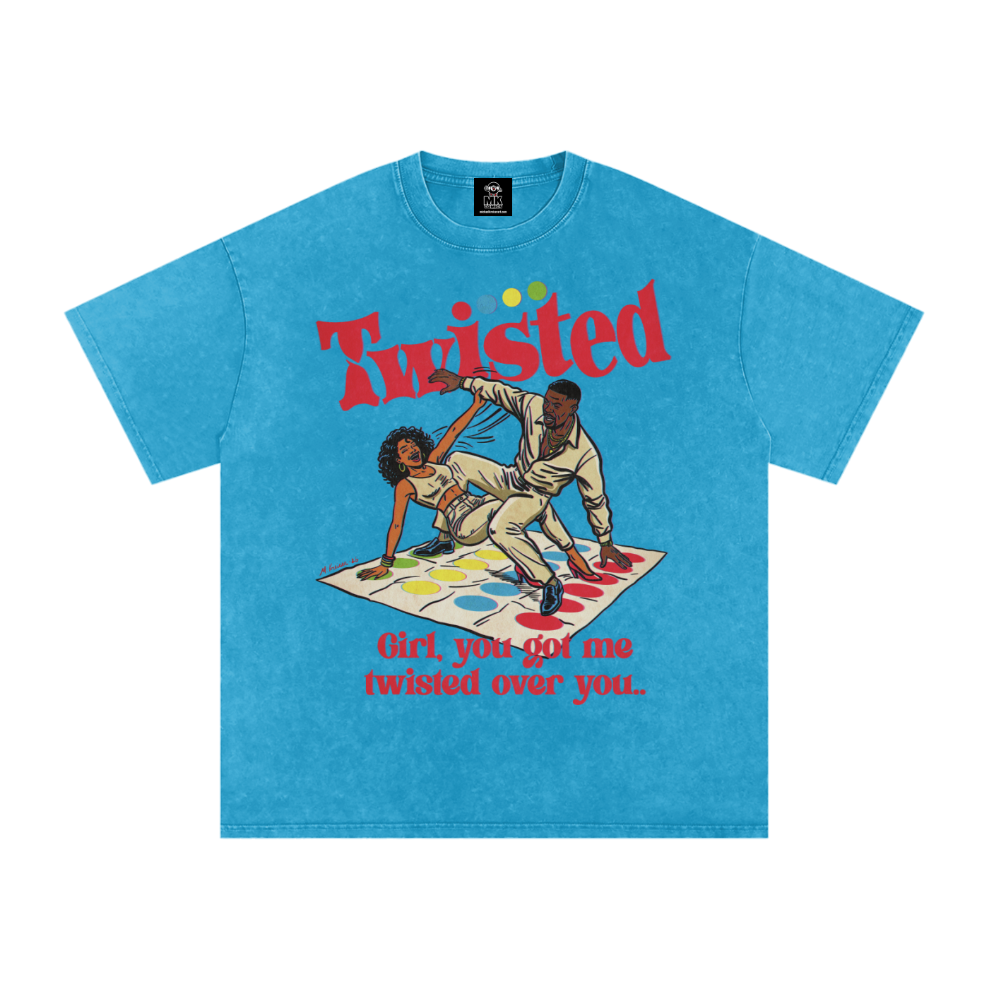 Twisted - Snow Washed Oversized Cotton T-Shirt