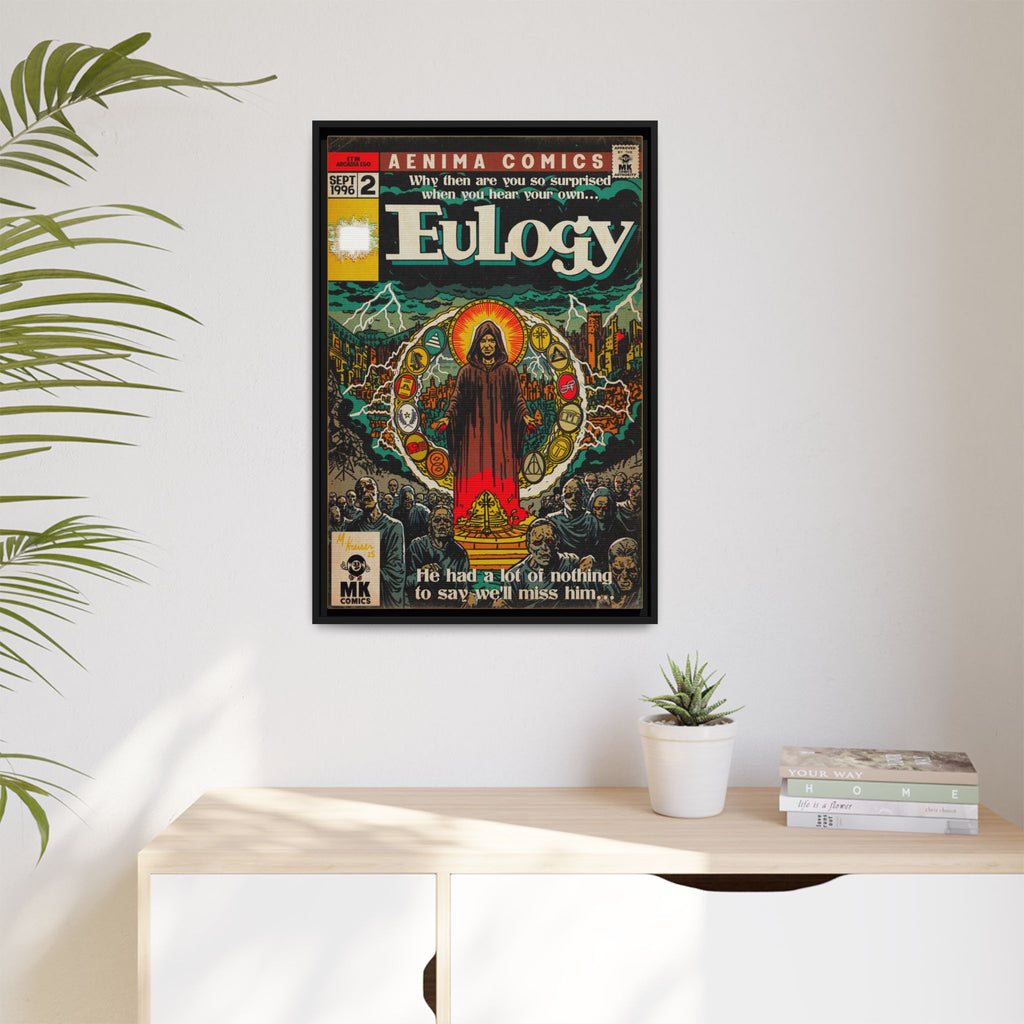 Eulogy - Matte Canvas, Framed (Multi-color)