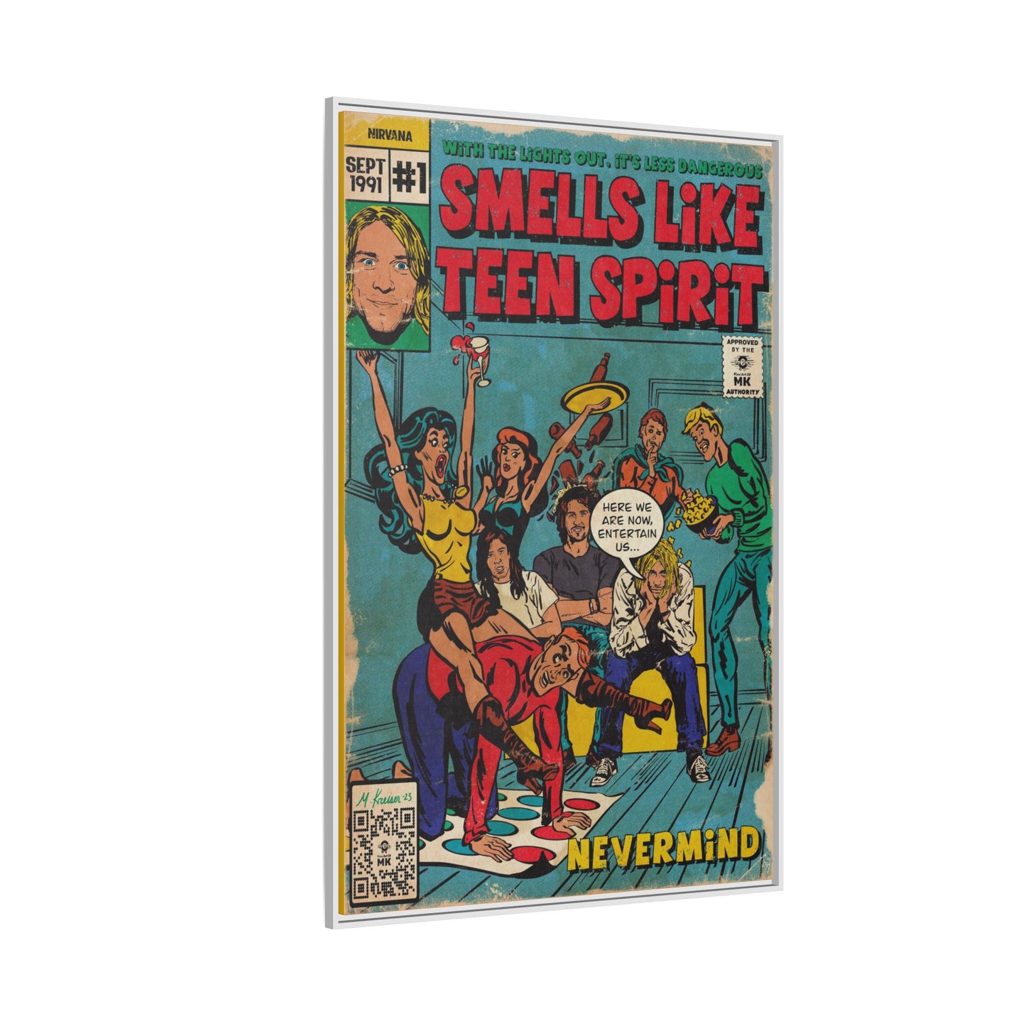 Nirvana - Smells Like Teen Spirit -  Gallery Canvas Wraps, Vertical Frame