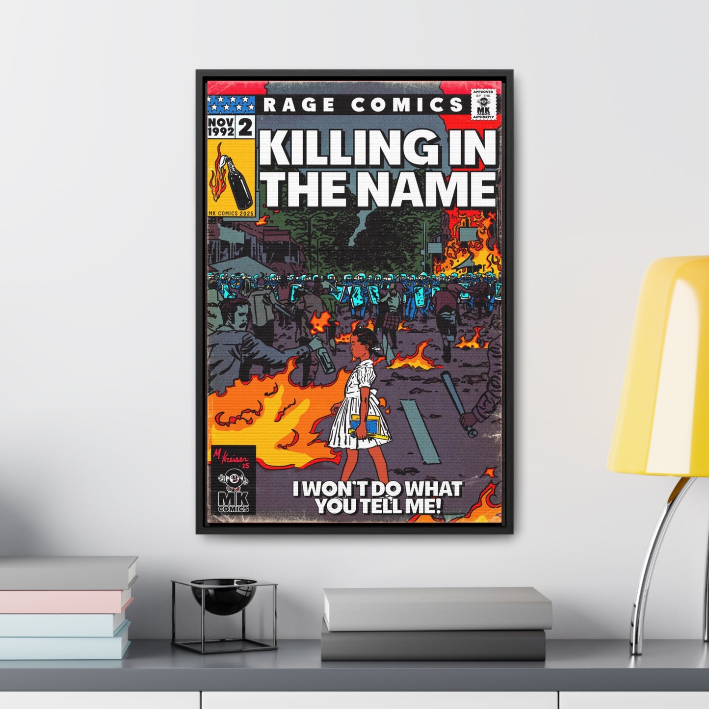 Rage - Killing In the Name - Gallery Canvas Wraps, Vertical Frame