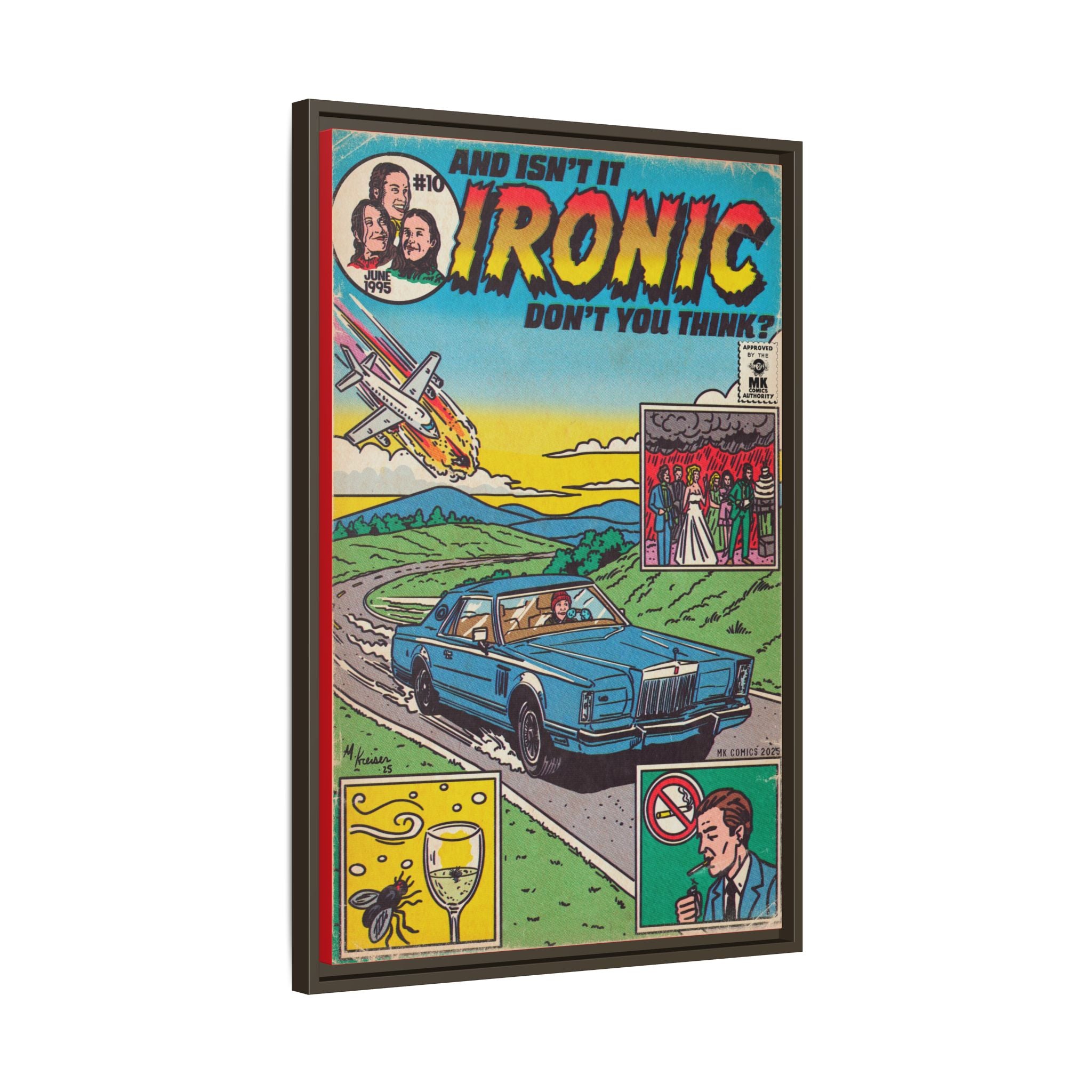 Ironic - Matte Canvas, Framed (Multi-color)